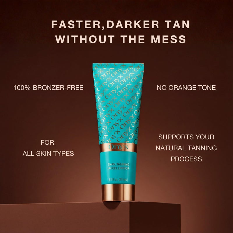 Onyx Strongest Dark Tanning Accelerator Lotion - Effective Tan Enhancer for Indoor & Outdoor Sun - Accelerates Melanin Production - No Stains & Streaks | Super Moisturizing | Tropical Scent | No-SPF - Image 3