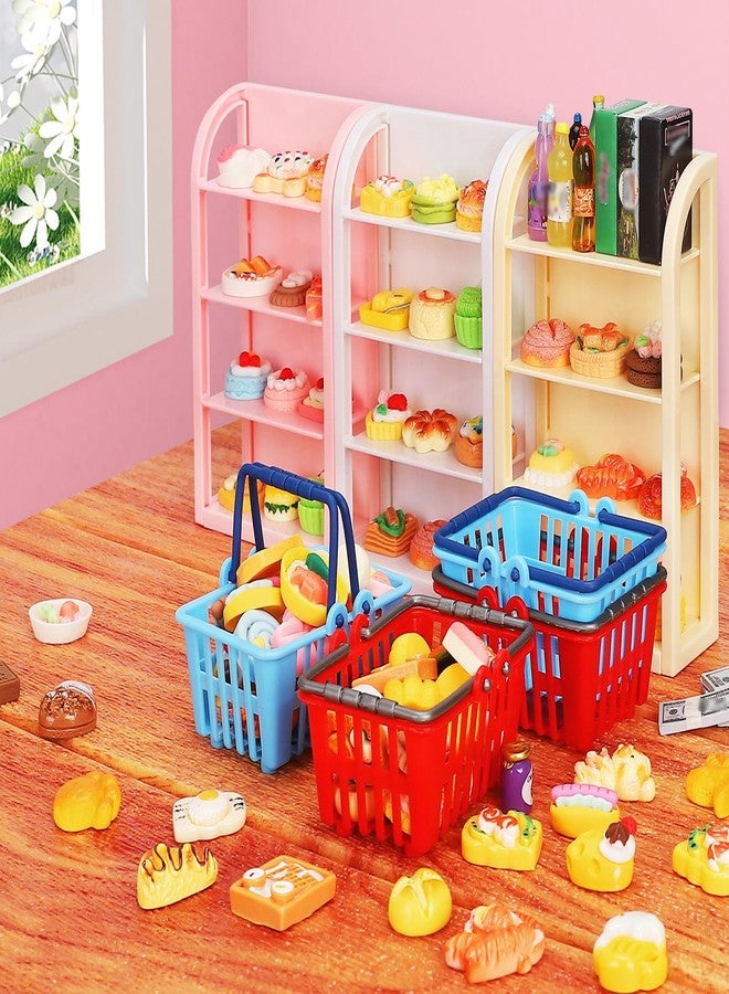 kapeiluo 170Pcs Miniature Supermarket Shelves Furniture Model Doll House Store Storage Bookshelf Accessories 4 Layers Shelf Display Rack Mini Locker Decor Food Drink Bottle Toy Cosplay Game Party - Image 4