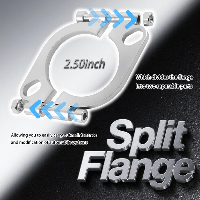 KIFIDAN 2.5" Car Split Exhaust Flange Repair Kit with Nuts & Bolts,Oval Car Exhaust Flange for Automotive Exhausts Pipe,2 Bolt Holes Cars Exhausts Flanges Vehicle Accessories - Image 4