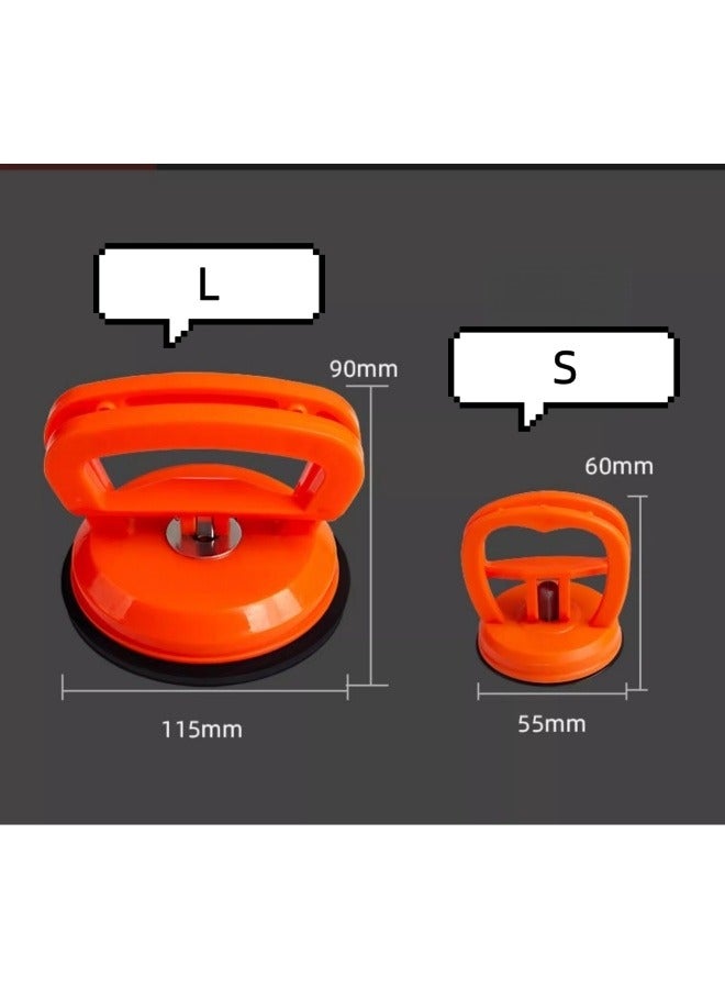 أداة شفط لشفط الطعوم، أداة شفط لشفط طعوم السيارات، 3 قطع من 3 قطع (1 كبير / 2 صغير)، أداة شفط قوية لشفط المرايا والزجاج والبلاط، أداة لإزالة طعوم هيكل السيارة بدون طلاء، برتقالي - Image 3