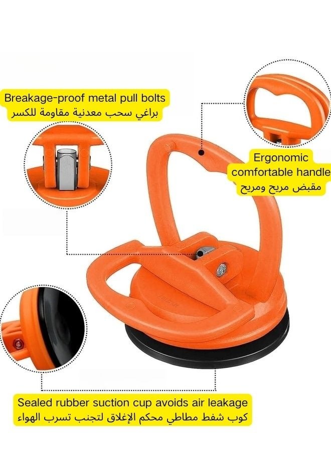 أداة شفط لشفط الطعوم، أداة شفط لشفط طعوم السيارات، 3 قطع من 3 قطع (1 كبير / 2 صغير)، أداة شفط قوية لشفط المرايا والزجاج والبلاط، أداة لإزالة طعوم هيكل السيارة بدون طلاء، برتقالي - Image 2