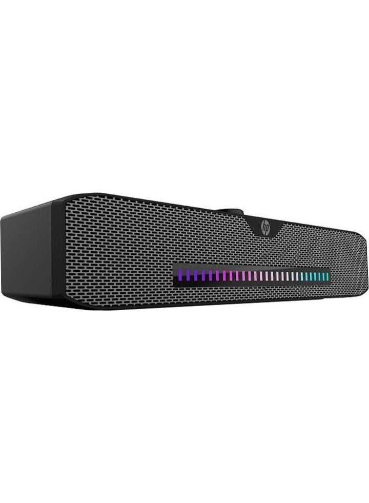 أتش بي بي مكبر صوت كمبيوتر سلكي HP DHS-4200 مزود بإضاءة LED، قدرة 2 × 3 واط، منفذ صوت 3.5 ملم ومنفذ طاقة USB، حجم مكبر الصوت 52 ملم، إضاءة LED ساطعة، أسود - Image 5