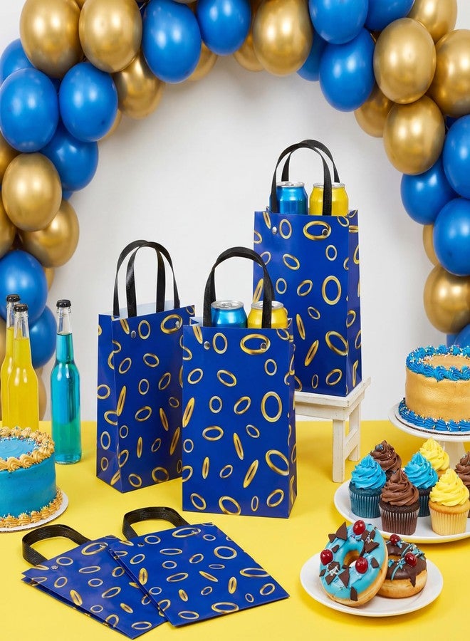 YooNotee 36 Pcs Video Game Party Favors Bags Blue with Gold Ring Print Themed PVC Treat Gift Bags Candy Snack Goodie Bag for Gaming Birthday Party Favors Decoration - Image 5
