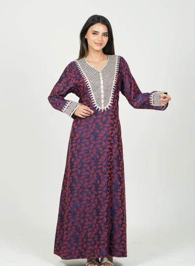 AL BENT AL SHARQIEH mukhawar printed jalabiya dress