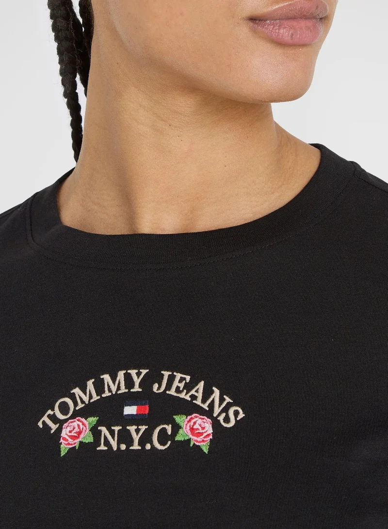 TOMMY JEANS Floral Flag Crop Top