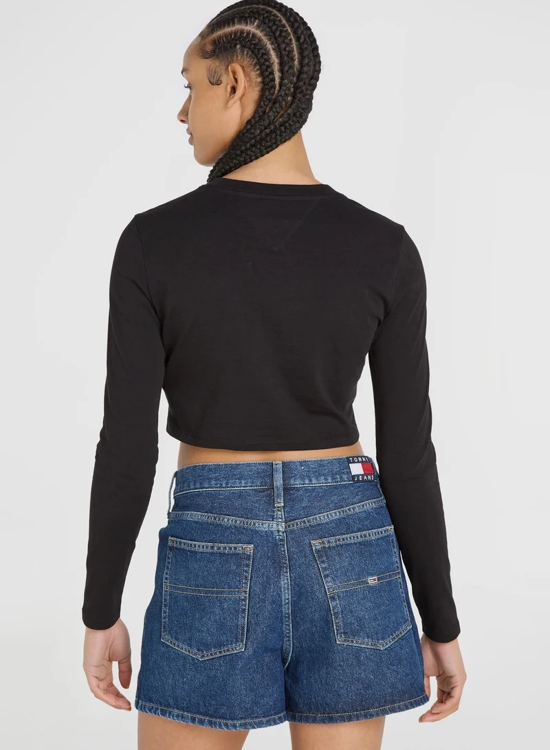 TOMMY JEANS Floral Flag Crop Top