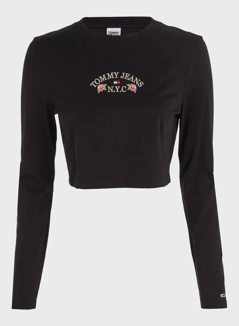 TOMMY JEANS Floral Flag Crop Top