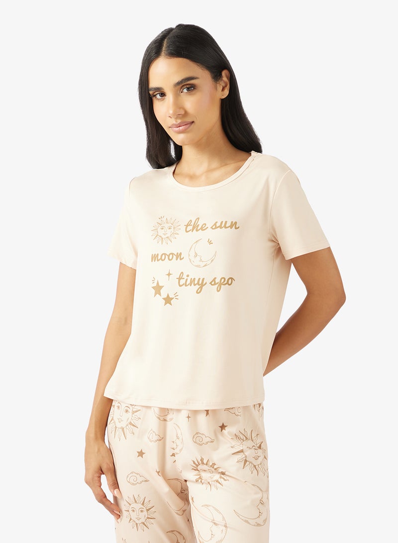 Ginger Graphic T-shirt & Pyjama Set - Image 3