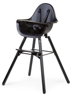 CHILDHOME Evolu 2 Chair 2-In-1 + Bumper Black Black  - Image 1