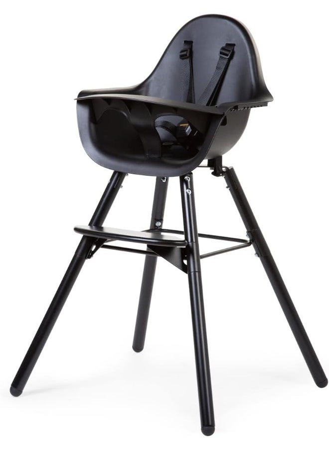 CHILDHOME Evolu 2 Chair 2-In-1 + Bumper Black Black  - Image 1