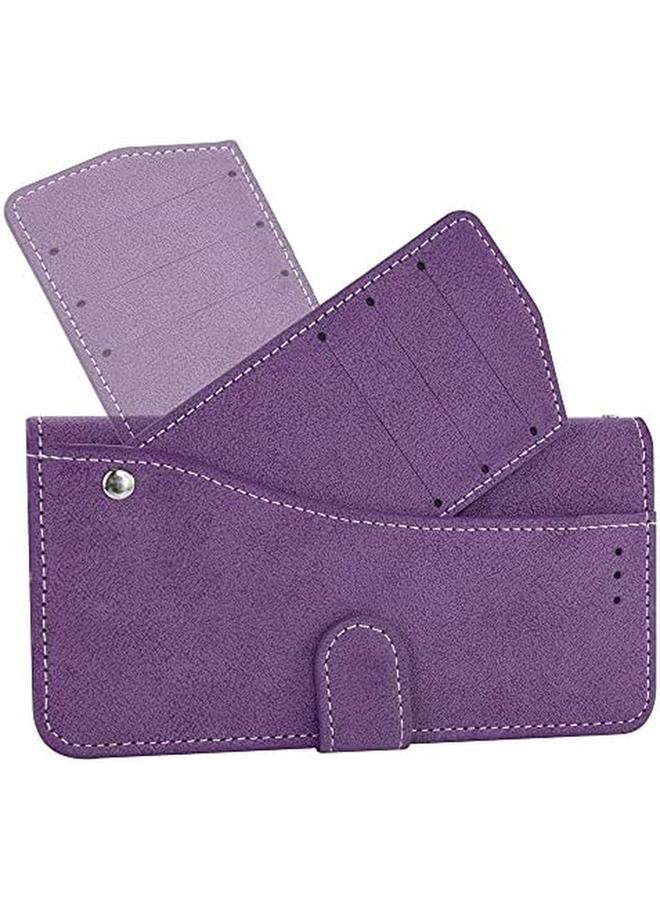 erorex Compatible With Iphone 12 Mini 5.4 Wallet Case And Tempered Glass Screen Protector Flip Credit Card Holder Stand Cell Accessories Phone Cover For Iphone12Mini 5G I 12S Iphone12 12Mini Women Men Purple  - Image 5
