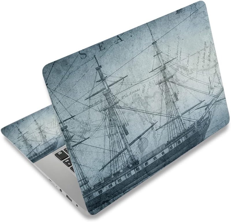 AORTDES Personalized Laptop Skin Sticker Decal Universal Netbook Skin Sticker 12.1 13 13.3 14 15 15.4 15.6 Inches Reusable Notebook PC Art Decal Protector by （Sailing Boat） - Image 1
