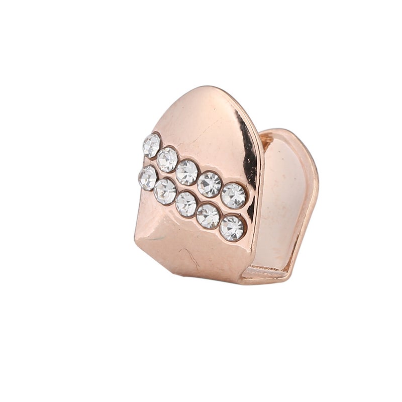 Big Gold Teeth Single Twill Diamond Hip-Hop Gold Teeth Braces A Generation Of Hair - Image 2