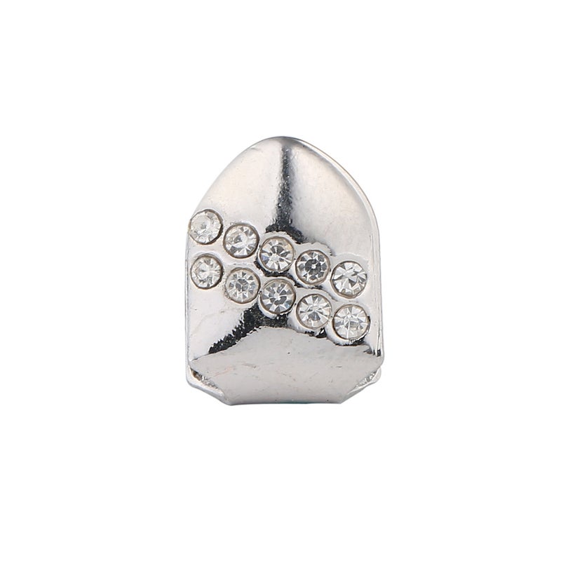 Big Gold Teeth Single Twill Diamond Hip-Hop Gold Teeth Braces A Generation Of Hair - Image 3