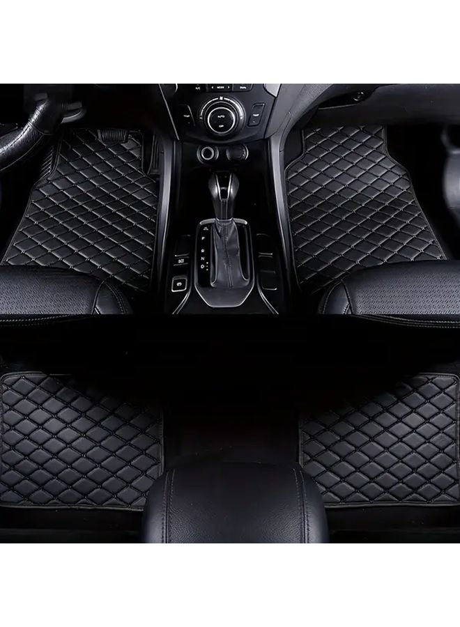 5Pcs Black Universal Car Floor Mats Non Slip All Season Full Coverage - Image 3