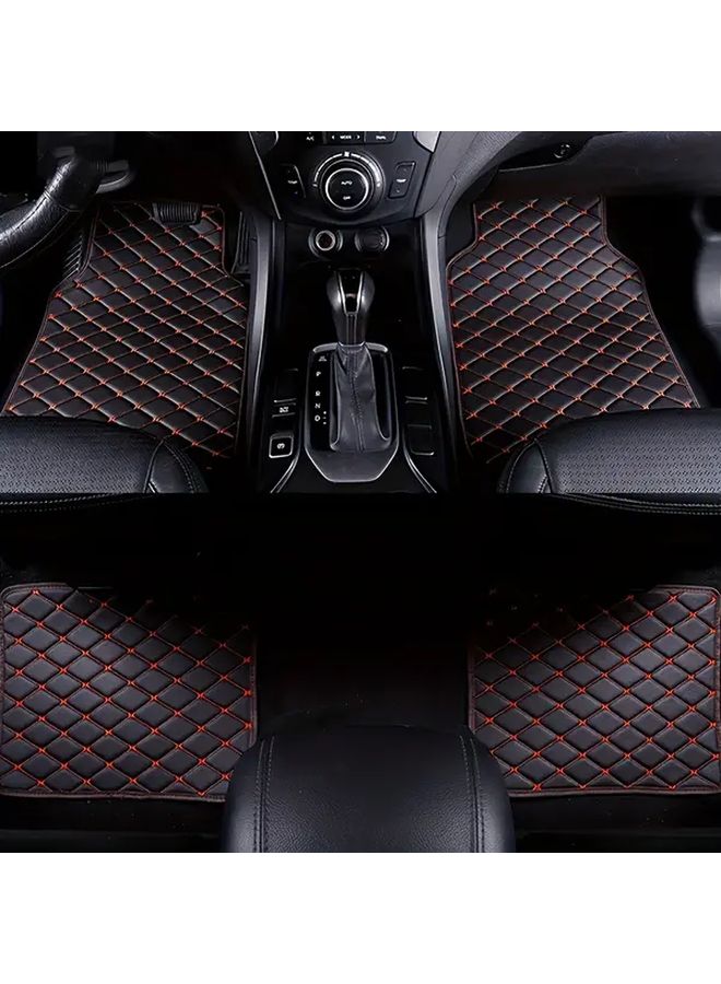 5Pcs Black Universal Car Floor Mats Non Slip All Season Full Coverage - Image 1