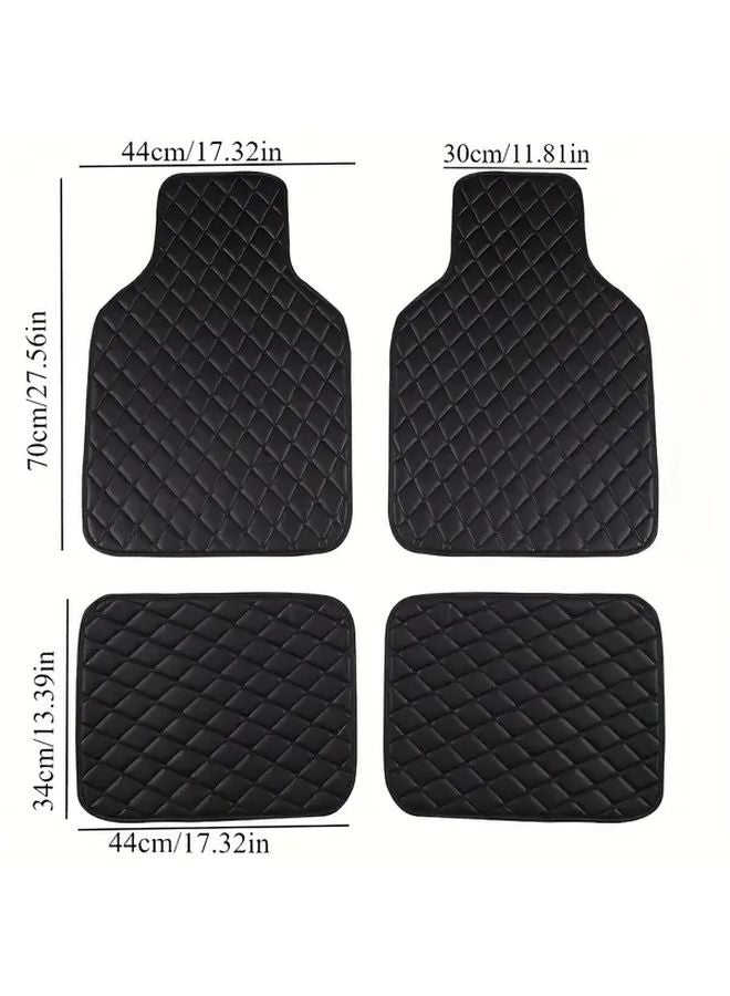 5Pcs Black Universal Car Floor Mats Non Slip All Season Full Coverage - Image 2