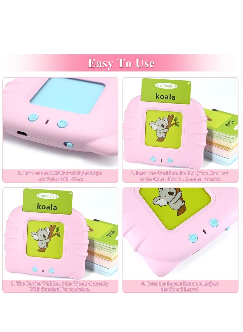 Flash Cards for Toddlers 2-4 Years, 112 Audible Talking Flash Cards 224 Words Educational Toys for 2 3 4 5 6 Year Old Boys Girls, Sight Words Flash Cards Kindergarten (Blue) - Image 4