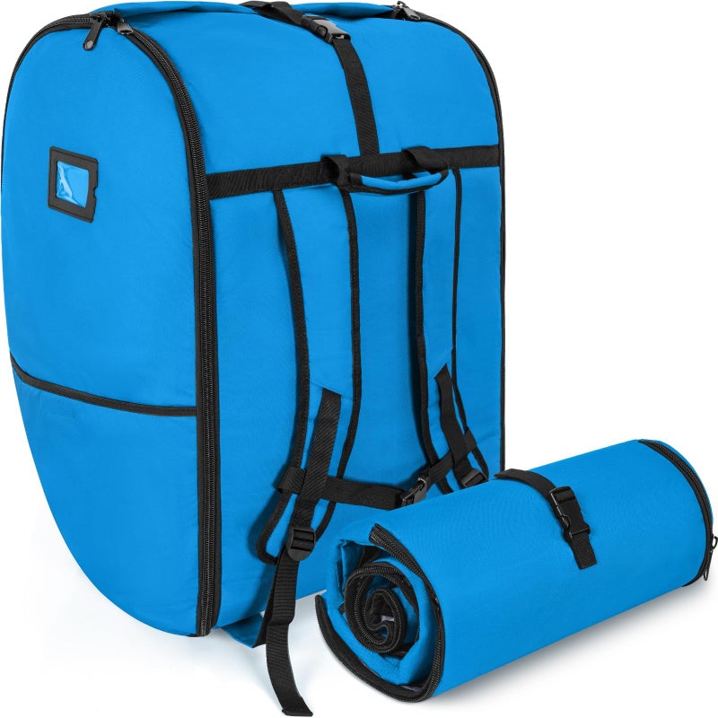 WELIDAY Padded Car Seat Travel Bag Compatible with Doona Infant Car Seat Travel Bag Foldable Car Seat Stroller Gate Check Bag for Airplane Sky Blue - Image 2