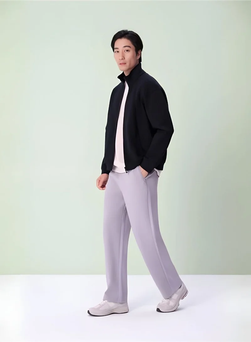 جيوردانو Men’s Relaxed Straight Interlock Jogger