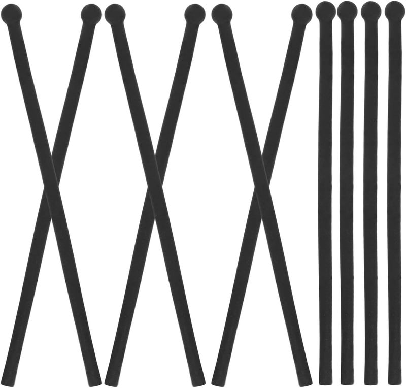 5 Pairs Non-slip Silicone Eyeglass Leg Covers Glasses Ear Cushions Anti-slip Glass Tips for Sunglasses Eyewear Retainers Black - Image 1