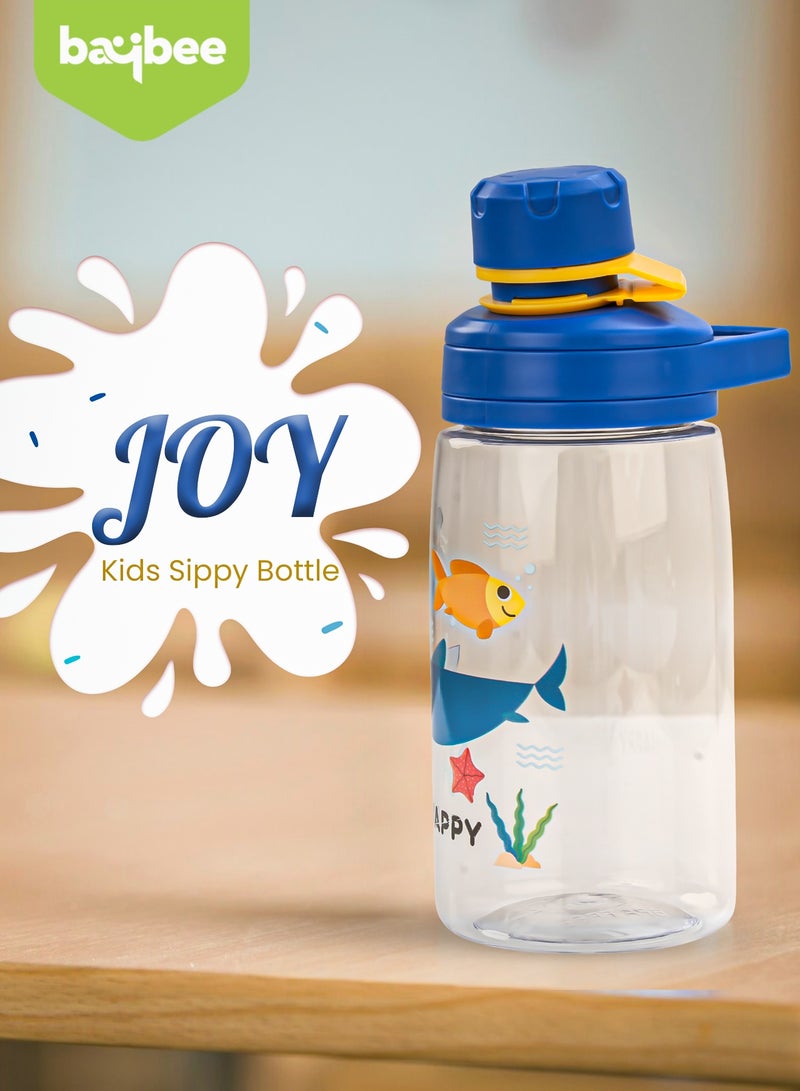 BAYBEE 480 ML Baby Water Bottle for Kids with Carry Handle BPA Free Non Toxic Kids Water Bottle for School, Easy-Clean, Spill Proof Cups for Kids, Toddler Water Bottle Blue - Image 4