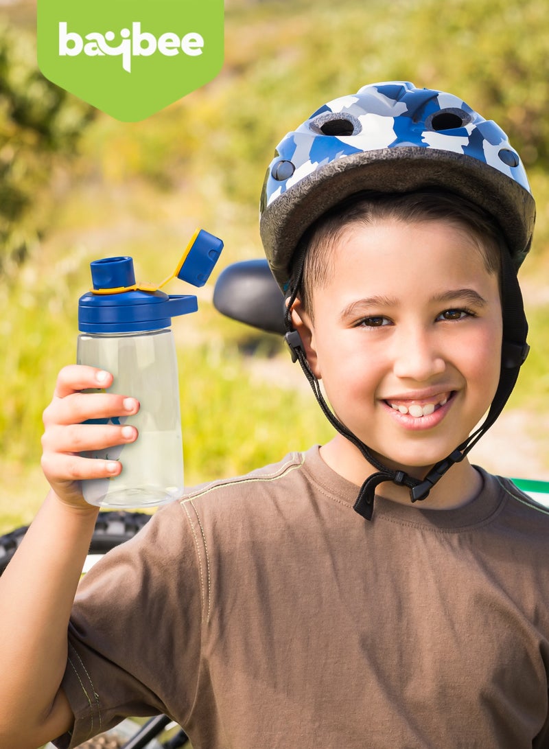 BAYBEE 480 ML Baby Water Bottle for Kids with Carry Handle BPA Free Non Toxic Kids Water Bottle for School, Easy-Clean, Spill Proof Cups for Kids, Toddler Water Bottle Blue - Image 3