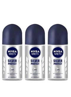 Pack Of 3 Nivea Silver Protect Roll On Deodorant for Men 50ml - pzsku/ZCDC41233935307555948Z/45/_/1722165752/5ff249a6-dafd-4368-bf49-1fcdc60b5257