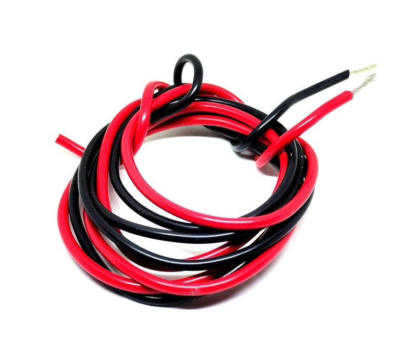 INVENTO 8mtr 17 AWG 1 sqmm Durability 28A Tinned Copper Silicone Wire Flexible Red Black Cable 27mm Dia High Temperature for DIY - Image 1