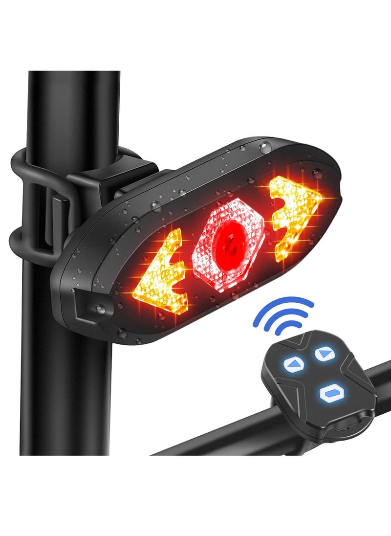 Y&D Bike Tail Light, Remote Control Turn Signal led, USB Rechargeable Rear Light Cycling Safety Warning Lights For All Mountain Road Bicycle Indicators  - Image 1