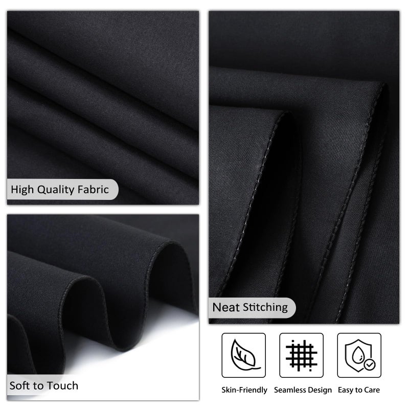 Heneger 8 Pack Black Round Tablecloths 90 Inch Black Table Cloth Stain and Wrinkle Resistant Reusable and Washable Polyester Fabric for Buffet Wedding Party and Banquet - Image 5