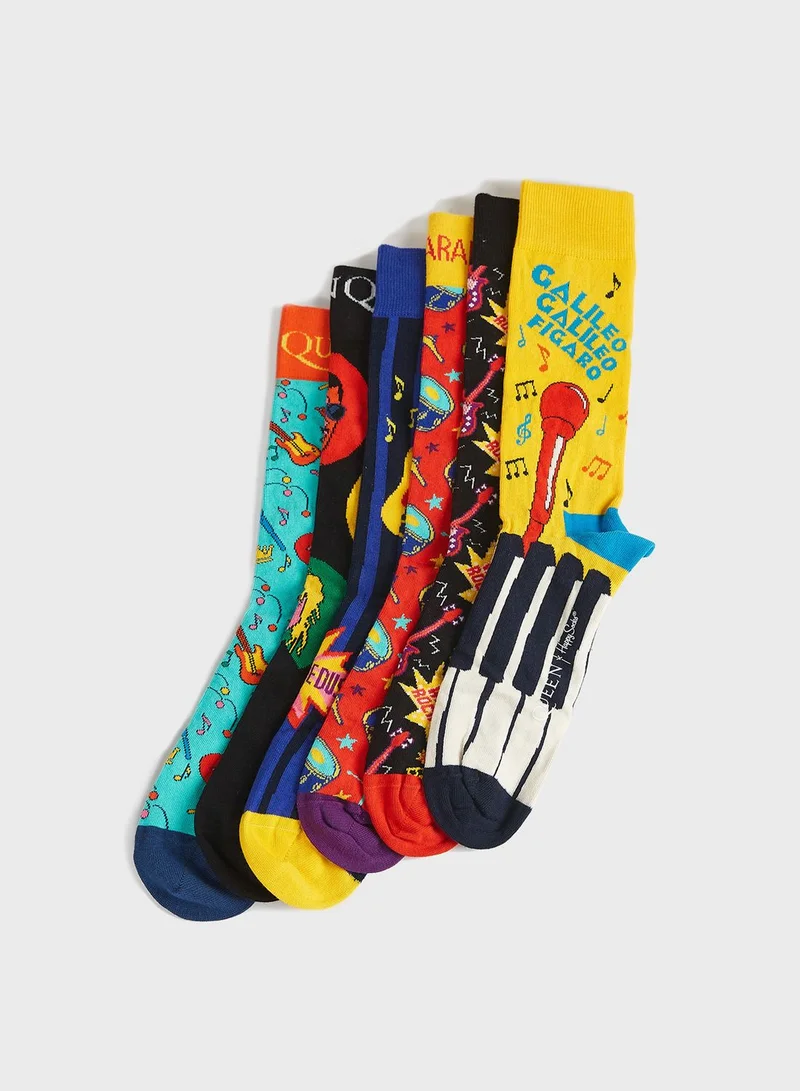 Happy Socks 6 Pack Queen Crew Socks