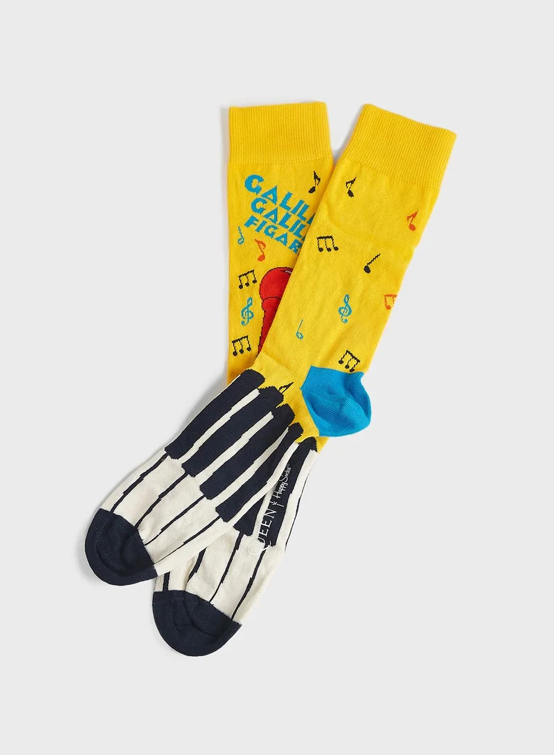 Happy Socks 6 Pack Queen Crew Socks