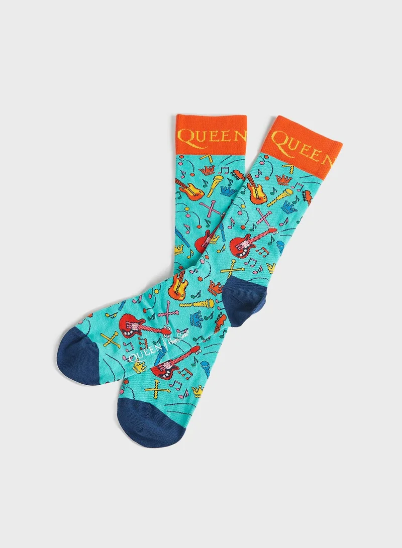 Happy Socks 6 Pack Queen Crew Socks