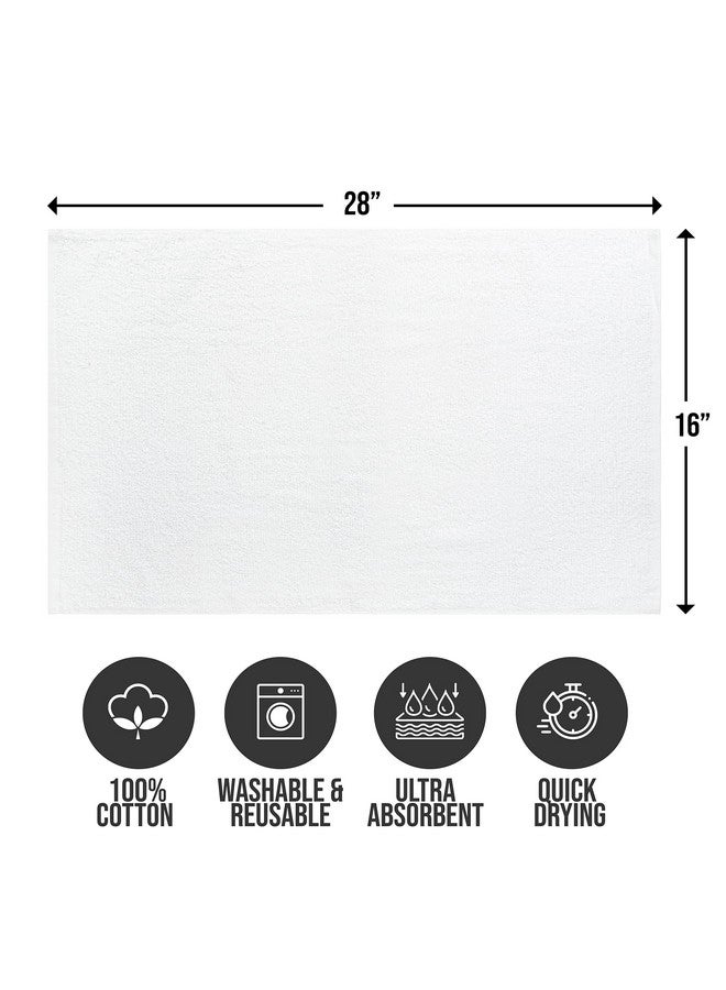 Softolle Softolle 100% Cotton Ring Spun Salon Towels - Bulk Pack of 16x27 Inches White Hand Towels - Not Bleach Proof - for Spa, Hair, Facial, Gym Use  - Image 2