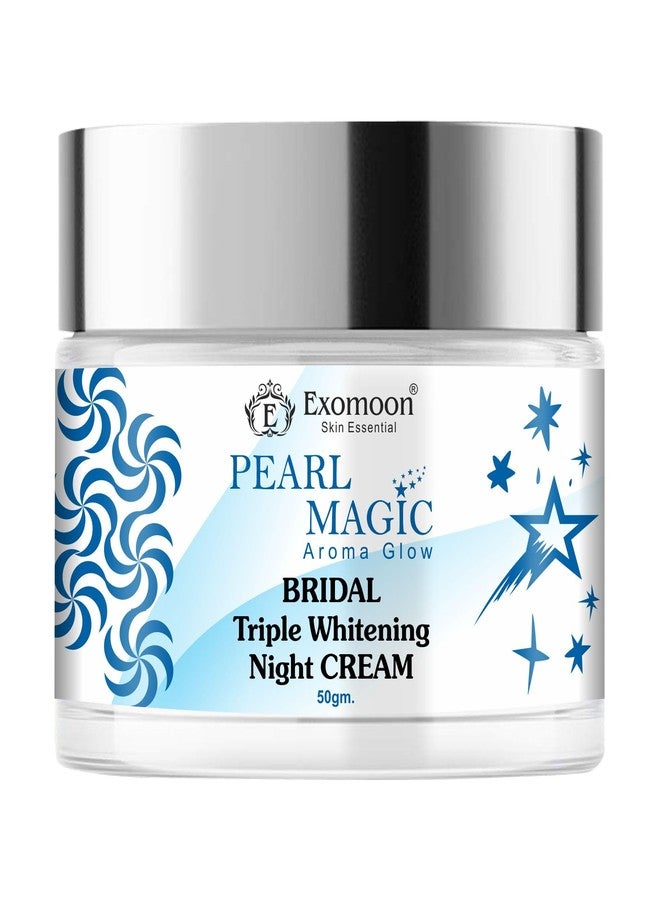 Exomoon Aroma Pearl Care Magic Glow Glow Night Cream Triple Whitening Glow Facial Kit For Radiant Skin-50gm - Image 1
