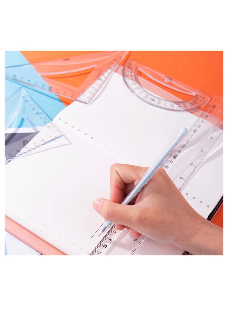 Deli 4-Piece Geometric Ruler Set - Image 4