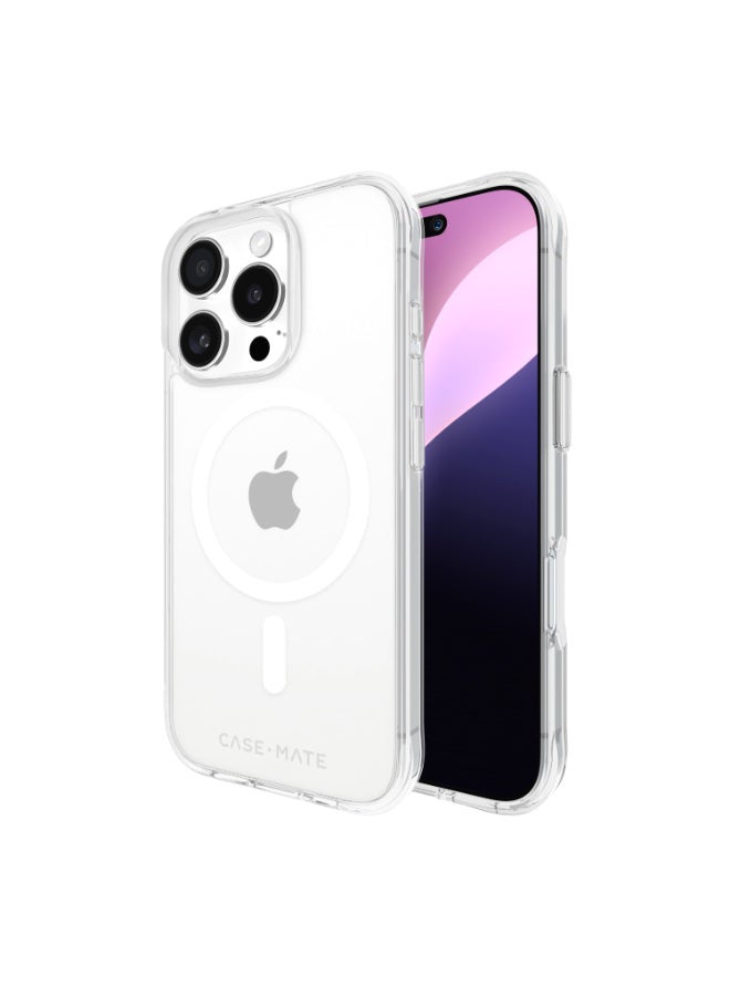 CASE-MATE Tough Case w/ Magsafe for Apple iPhone 16 Pro 6.3" 2024| 12-Ft Drop Protection w/ Anti-Scratch Anti Yellowing Coating, Raised Edges, Fashion Case, Wireless Charging - clear - Image 4