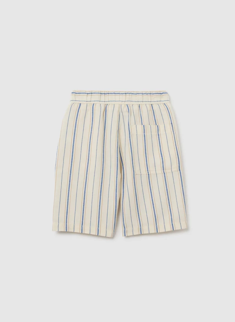 او في اس شورت قطن أوفس للأطفال متعدد الألوان بقصة عادية وخصر مطاطي برباط