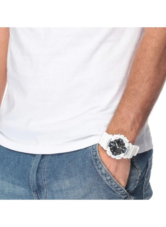 CASIO Men's G-Shock GA-100B-7A White Resin Quartz Watch  - Image 2