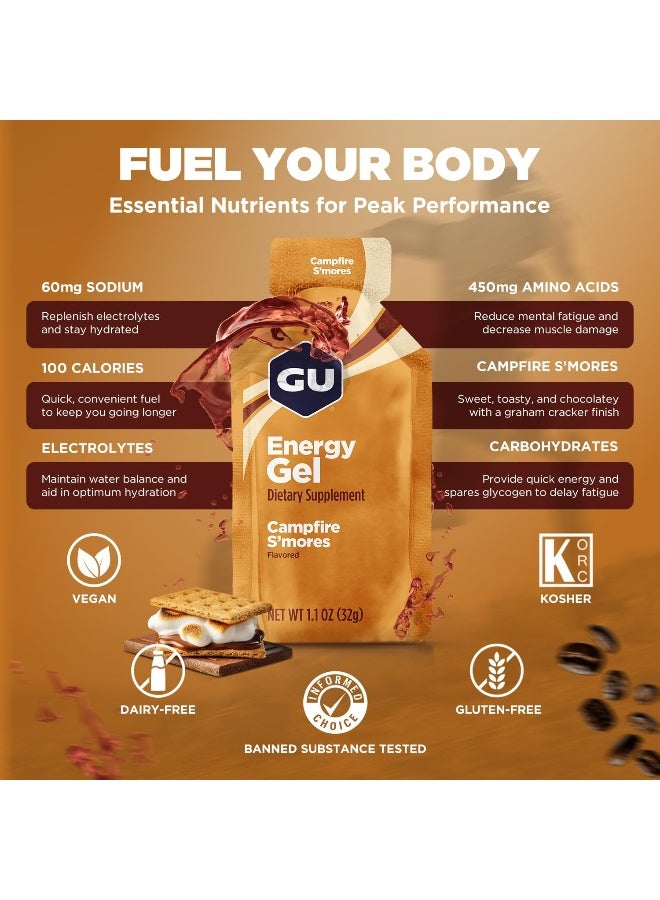 Gu Energy جل الطاقة الأصلي من شركة GU Energy، 24 قطعة، نكهة سموورز كامب فاير - Image 4