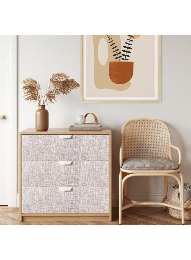 Yancorp 10ft Textured Fabric Wallpaper Faux Grasscloth Khaki Peel and Stick Self-Adhesive Linen Removable Wallpaper Cabinets Counter Top Liners - Image 3
