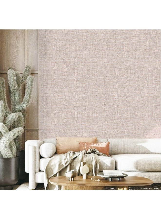 Yancorp 10ft Textured Fabric Wallpaper Faux Grasscloth Khaki Peel and Stick Self-Adhesive Linen Removable Wallpaper Cabinets Counter Top Liners - Image 4