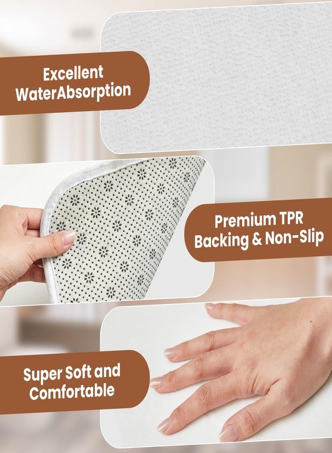 Mindsoft 4 Pcs Ruffle Shower Curtain Set, 70. 8 x 70. 8 Inch Shower Curtain and 3 Piece Waterproof Washable Bathroom Rugs for Bathroom, Not See Through, White - Image 4