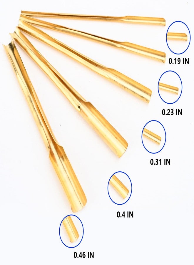 STPCTOU Brass Clay Hole Cutter Pottery Ceramic Punching Tools Slotting Sculpting Set Pottery Carving Tools Clay Modeling Tools Punching Tools Kids Pottery Clay Molding DIY Carving Crafts (5 Pcs) - Image 3