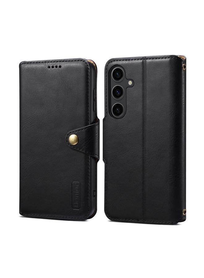 The Bros Case For Samsung Galaxy S23+ 5G Cowhide Texture Wallet Style Leather Phone Case