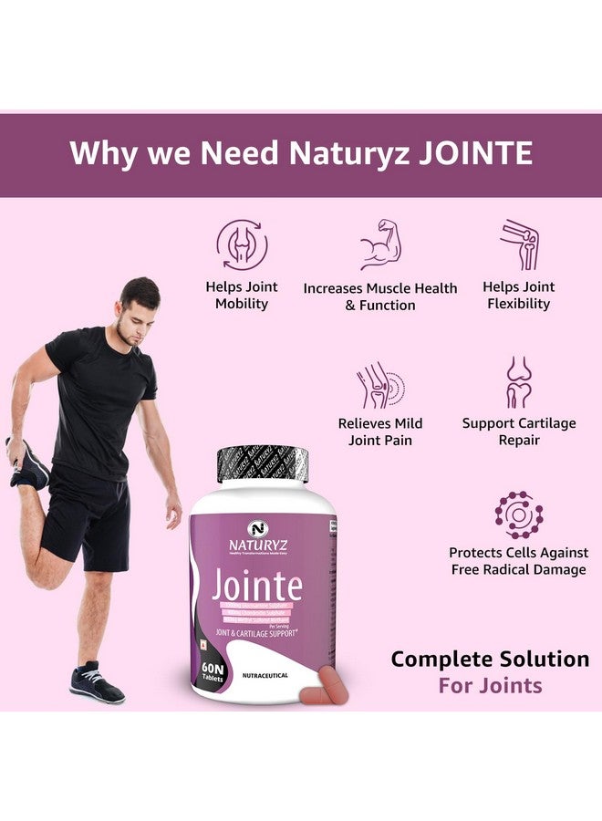 Naturyz Joint Support with Jointe Maximum Strength 1500mg Glucosamine 400mg Chondroitin 400mg MSM & Triple Strength Omega 3 Fish Oil 2500mg with Highest Omega 3-6-9 Per Serving (EPA 1200mg DHA 800mg) - Image 5
