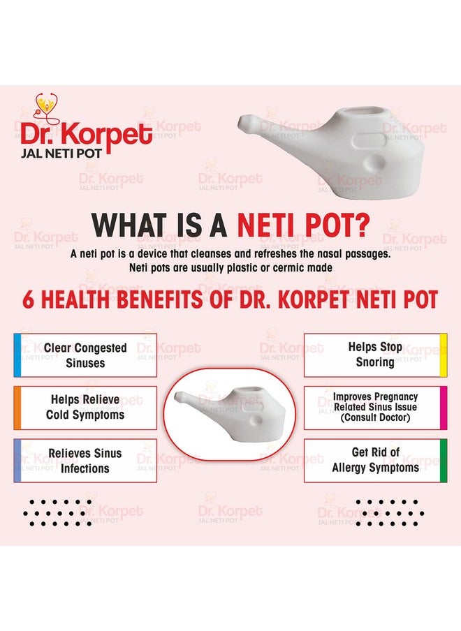 Non-Breakable Plastic Jal Neti Pot Neti Lota For Nasal Cleansing Sinus And Passages For Health, Neti Kriya Kit (Pack Of 2(Two))