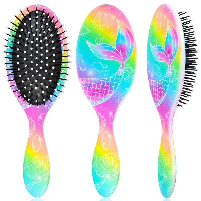 Kids Hair Brush Girls Toddler Wet Dry Detangling Hair Brush for Curly Thick Hair PainFree Comb Girls Kids Women Unicorn Mermaid