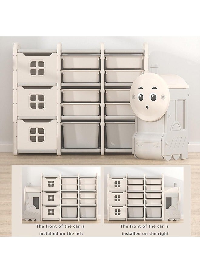Beauenty Children Deluxe Toy Storage Organizer  Kids Storage Bins Toy Boxes  Children's Toy Storage Rack  Toddler Storage Organizer  Toy Box Organizer (Train Storage Rack-C) - Image 4